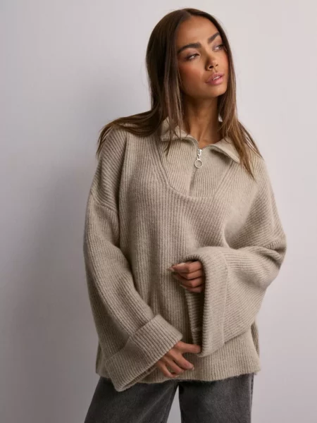Nelly Knitted Sweater in Grey for Women from Only GOOFASH