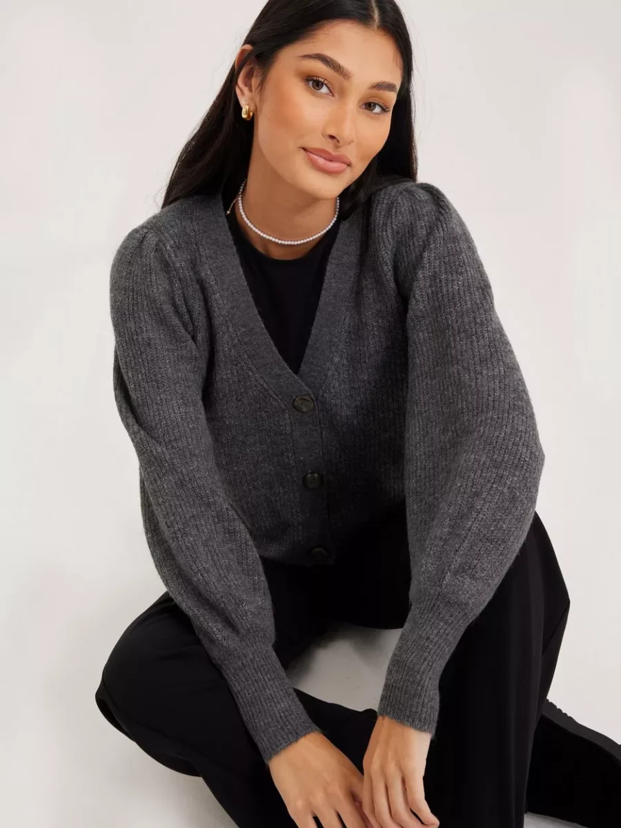 Nelly - Ladies Grey Knitted Sweater from Jdy GOOFASH