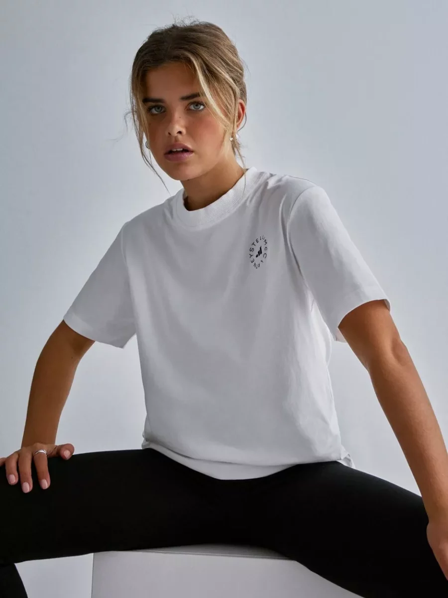 Nelly - Ladies White T-Shirt by Adidas GOOFASH