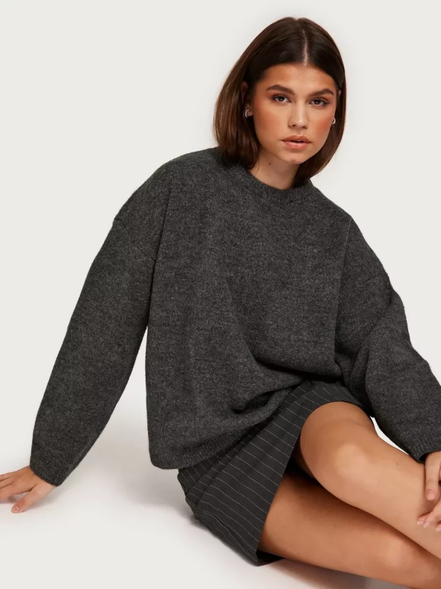 Nelly Lady Grey Knitted Sweater GOOFASH