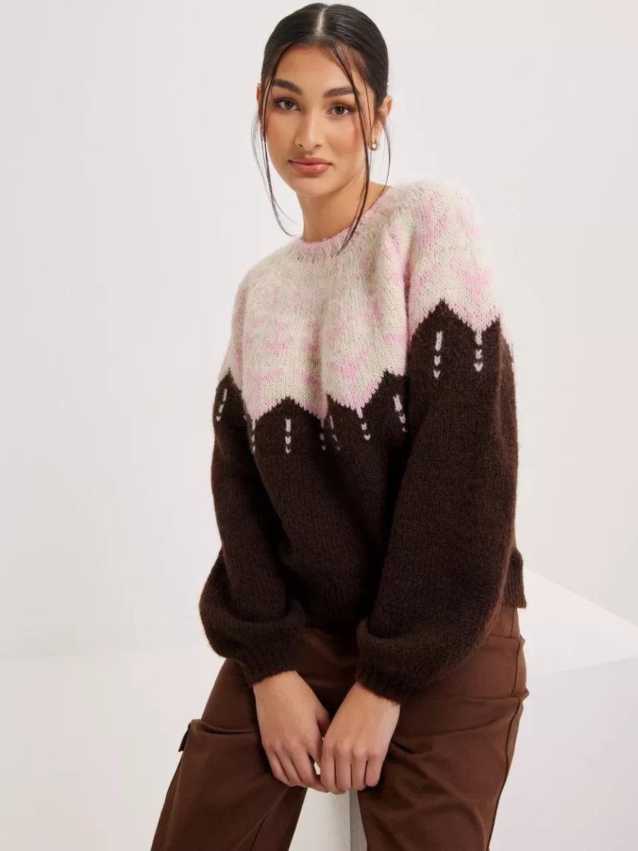 Nelly - Lady Purple Knitted Sweater from Only GOOFASH