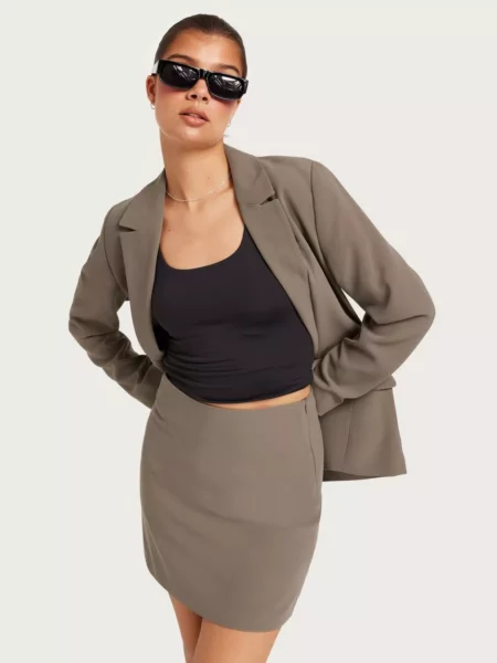 Nelly - Lady Skirt in Brown - Only GOOFASH