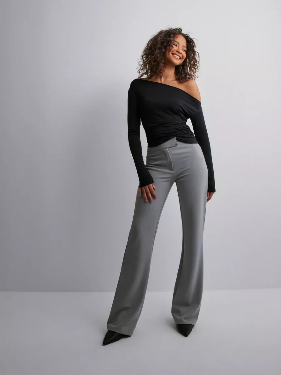 Nelly - Lady Trousers in Grey GOOFASH