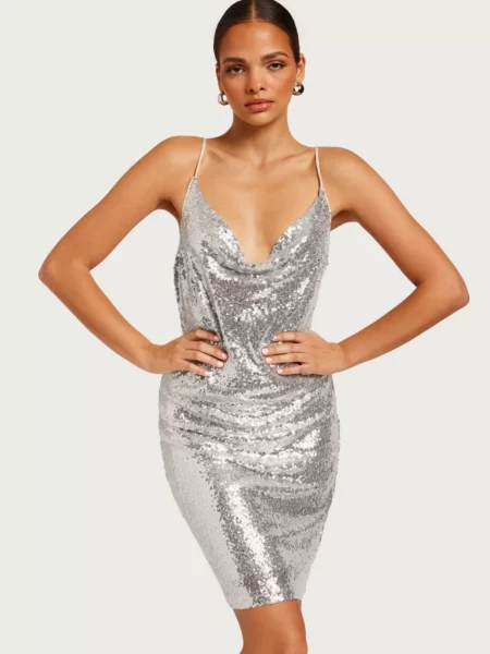 Nelly - Silver - Party Dress GOOFASH