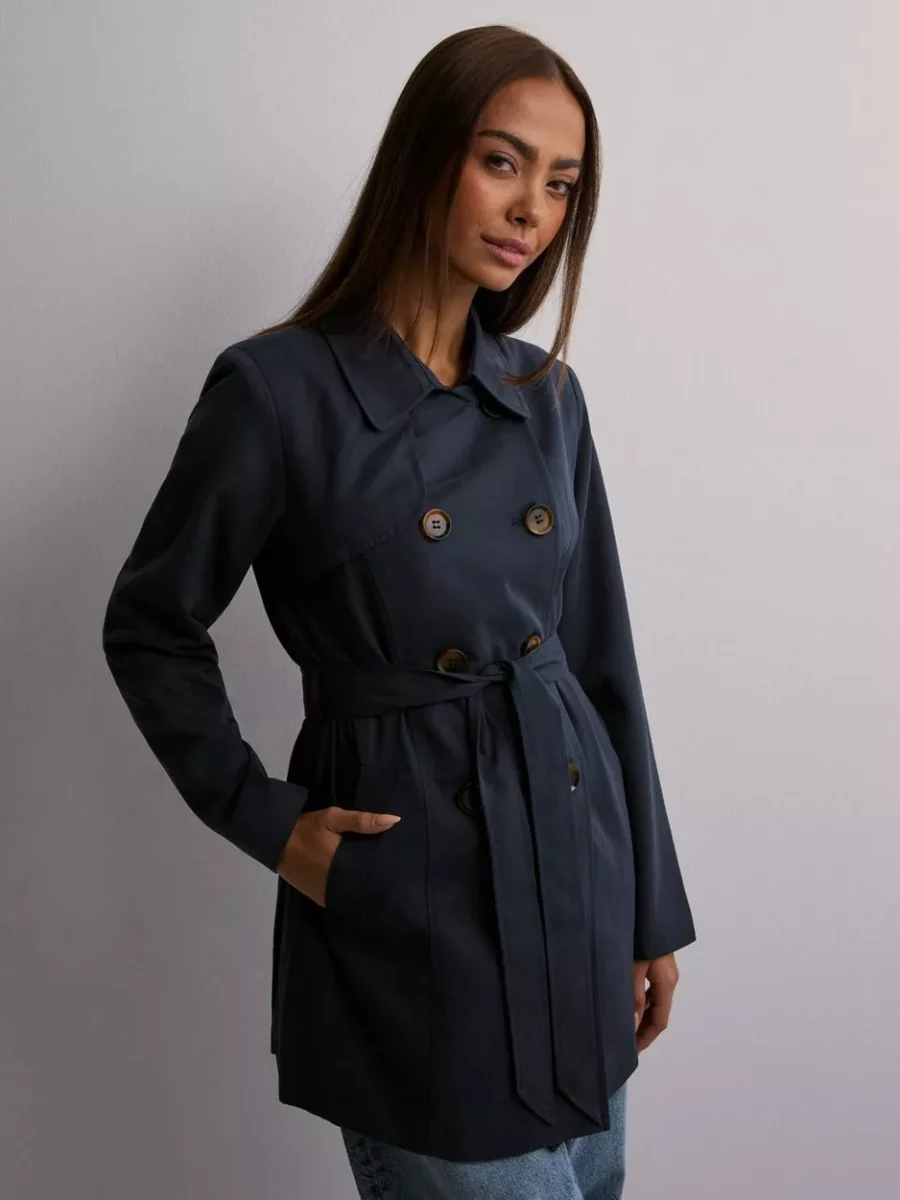 Nelly Trench Coat in Blue for Woman from Only GOOFASH