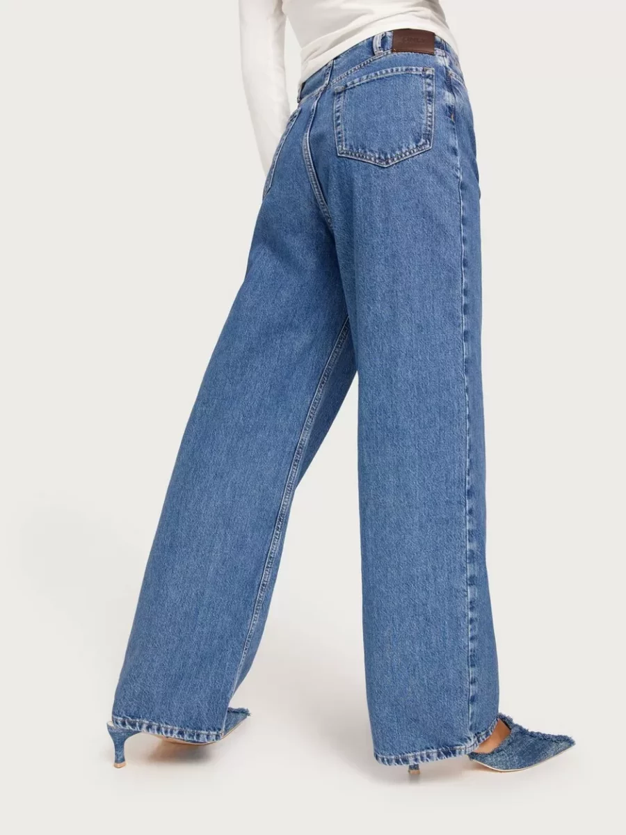 Nelly - Wide Leg Jeans Blue - Only Women GOOFASH