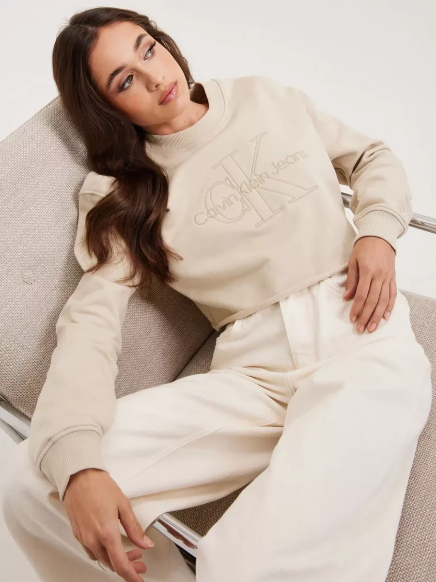 Nelly - Woman Sweatshirt in Beige by Calvin Klein GOOFASH