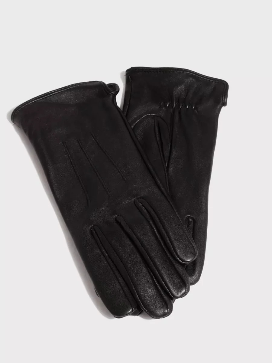 Nelly Women Black Mittens from Pieces GOOFASH