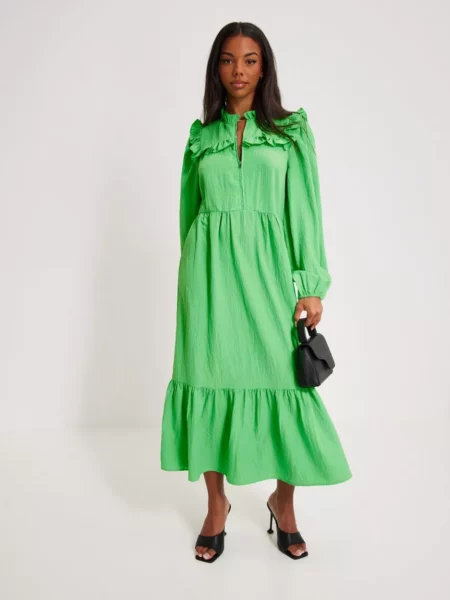Nelly - Women Midi Dress Green GOOFASH