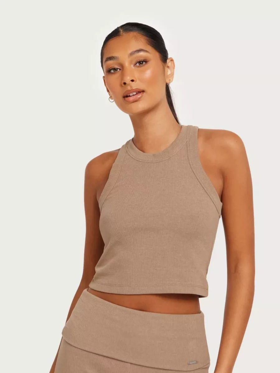 Nelly Womens Beige Tank Top from Aim'N GOOFASH