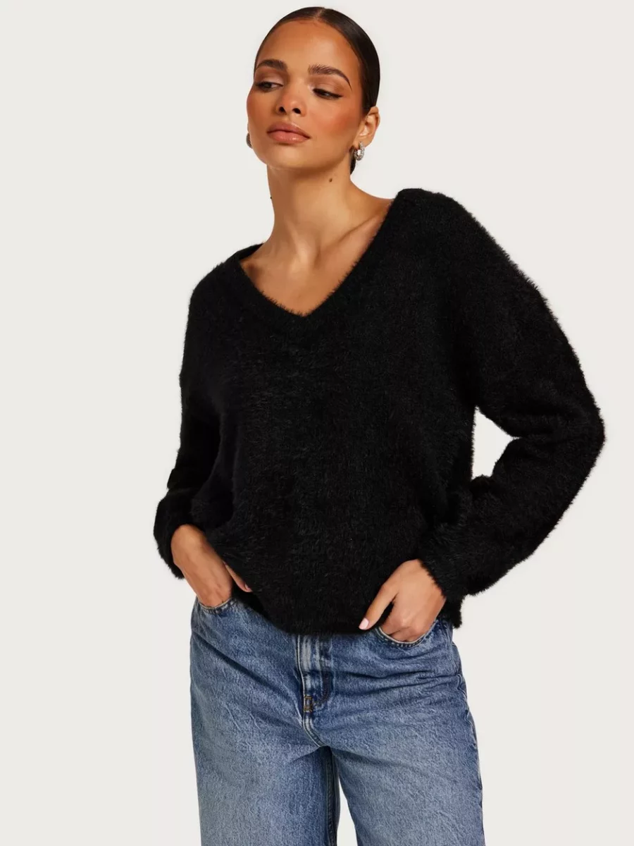 Nelly - Women's Black Knitted Sweater from Jdy GOOFASH