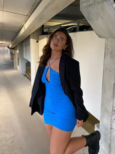 Nelly Women's Bodycon Dress Blue GOOFASH