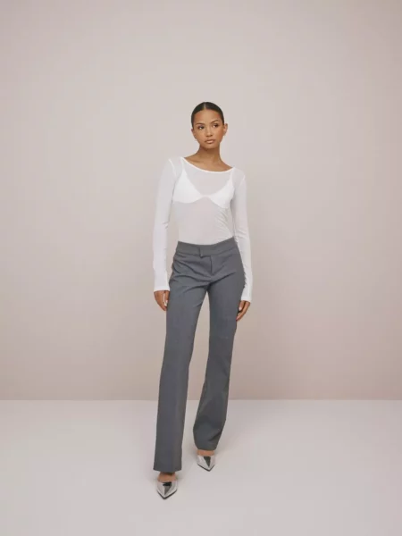 Nelly Women's Grey Suit Trousers GOOFASH