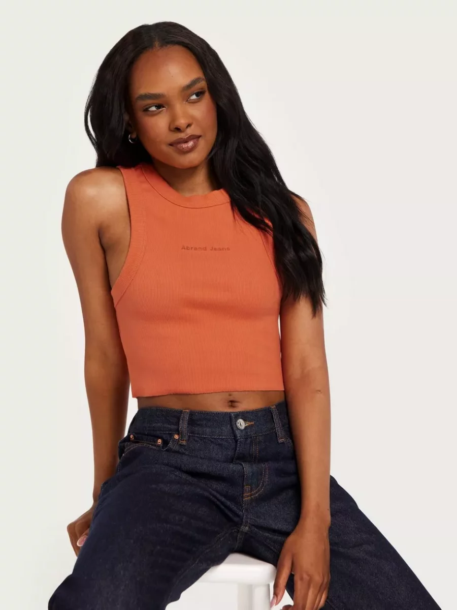 Nelly - Women's Jeans - Orange - Abrand Jeans GOOFASH
