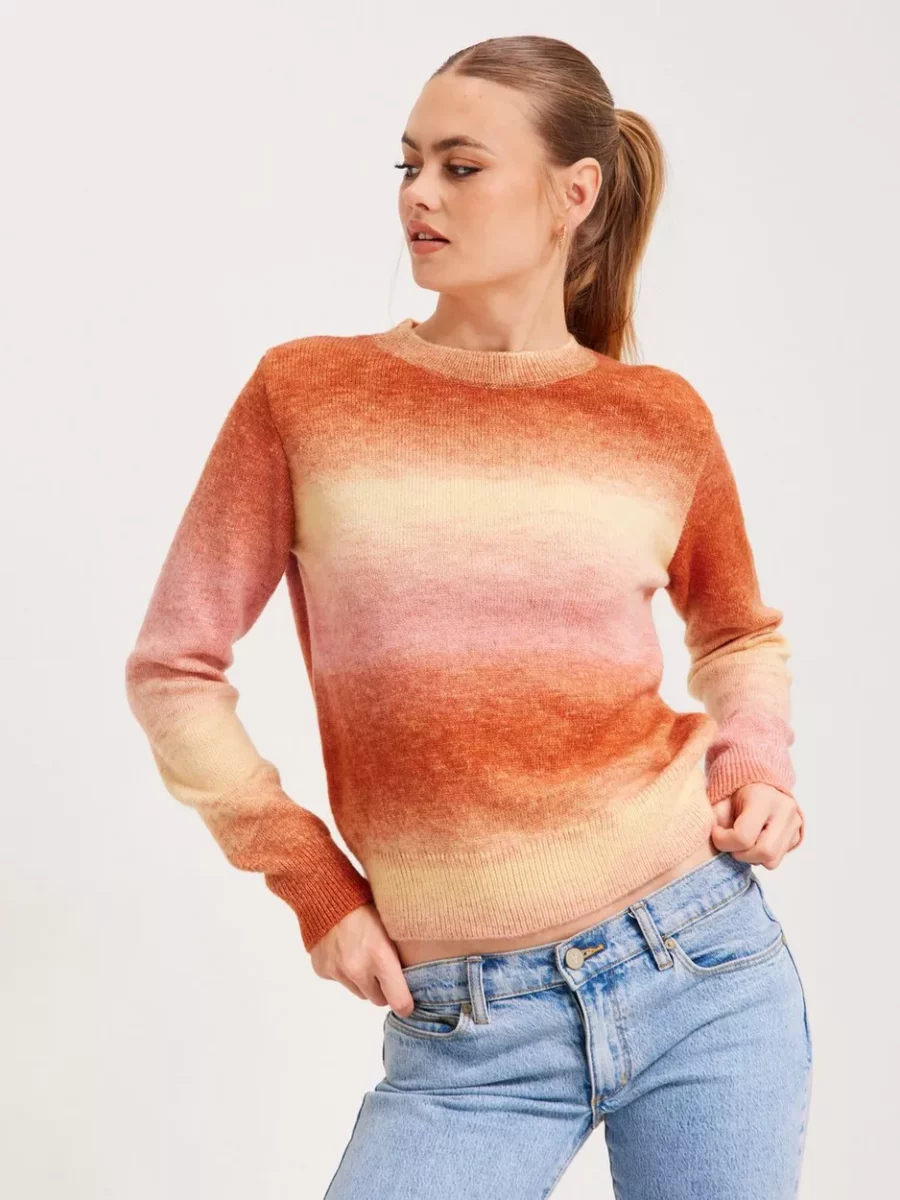Nelly - Womens Knitted Sweater Coral - Jdy GOOFASH