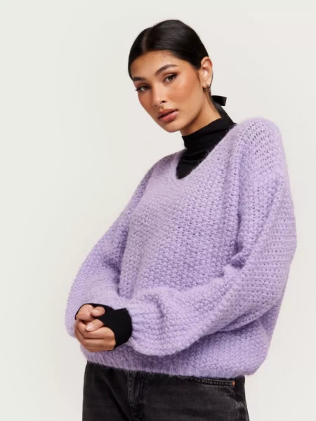 Nelly - Womens Knitted Sweater in Sand by Vero Moda GOOFASH