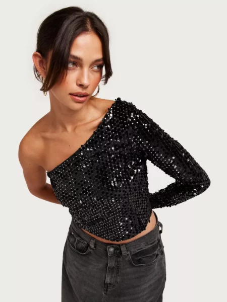 Nelly - Womens Off Shoulder Top Black - Only GOOFASH
