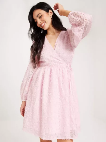 Nelly Womens Pink Wrap Dress from Selected GOOFASH