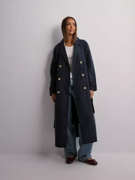 Nelly Women's Trench Coat in Blue from Jdy GOOFASH