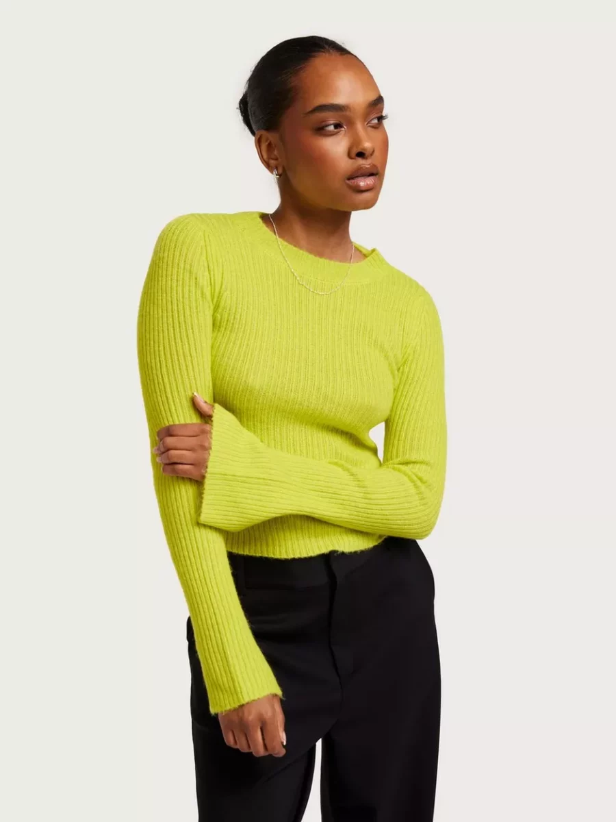 Nelly Yellow Knitted Sweater Vero Moda Ladies GOOFASH