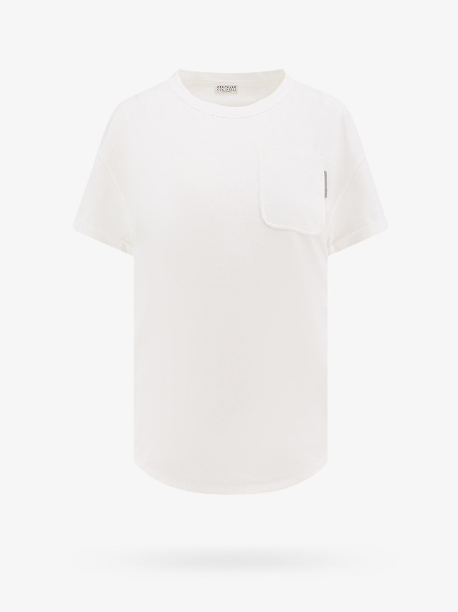 Nugnes T-Shirt White from Brunello Cucinelli GOOFASH