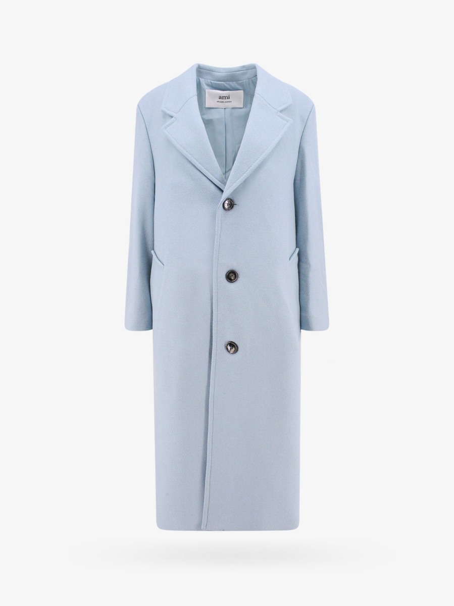 Nugnes - Women's Coat Blue Ami Paris GOOFASH