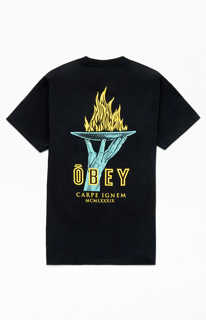 Obey Gents Classic Poloshirt in Black from Pacsun GOOFASH