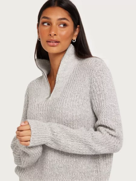 Object Collectors Item - Grey - Lady Knitted Sweater - Nelly GOOFASH
