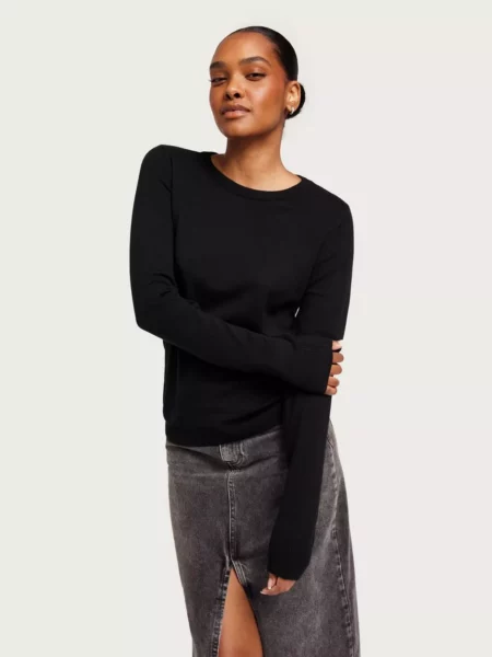 Object Collectors Item - Knitted Sweater in Black - Nelly GOOFASH