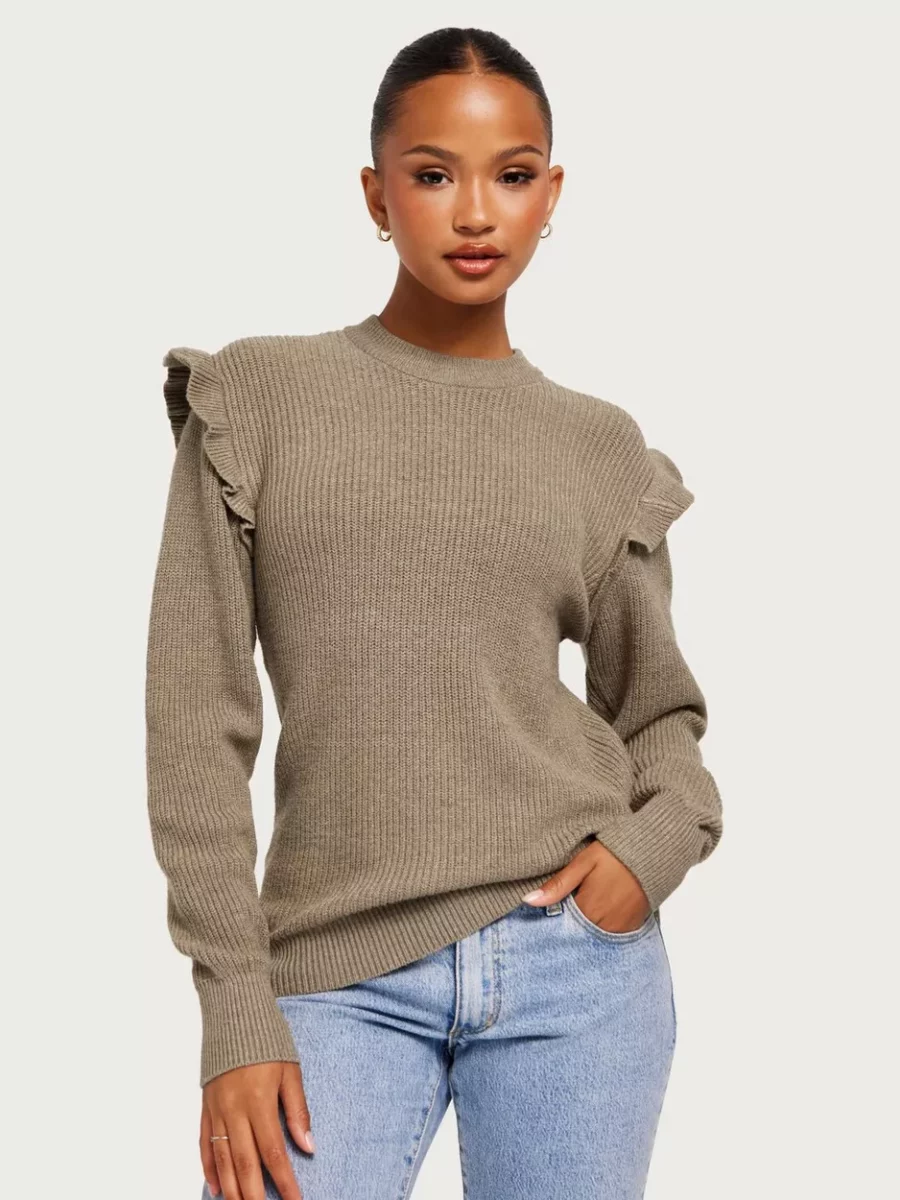 Object Collectors Item Knitted Sweater in Brown for Woman at Nelly GOOFASH