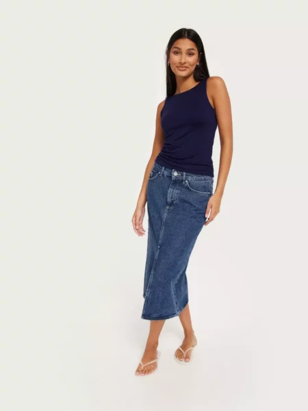 Only - Blue - Ladies Jeans Skirt - Nelly GOOFASH