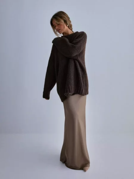 Only - Brown Knitted Sweater for Woman at Nelly GOOFASH