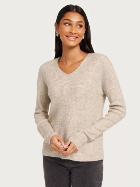 Only - Grey Knitted Sweater for Woman from Nelly GOOFASH