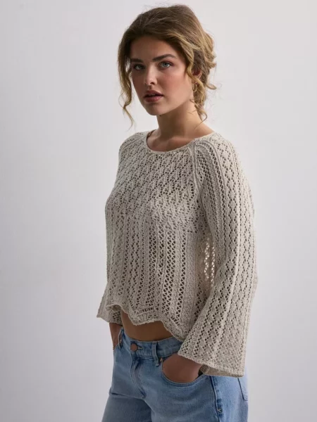 Only - Grey Knitted Sweater for Women at Nelly GOOFASH