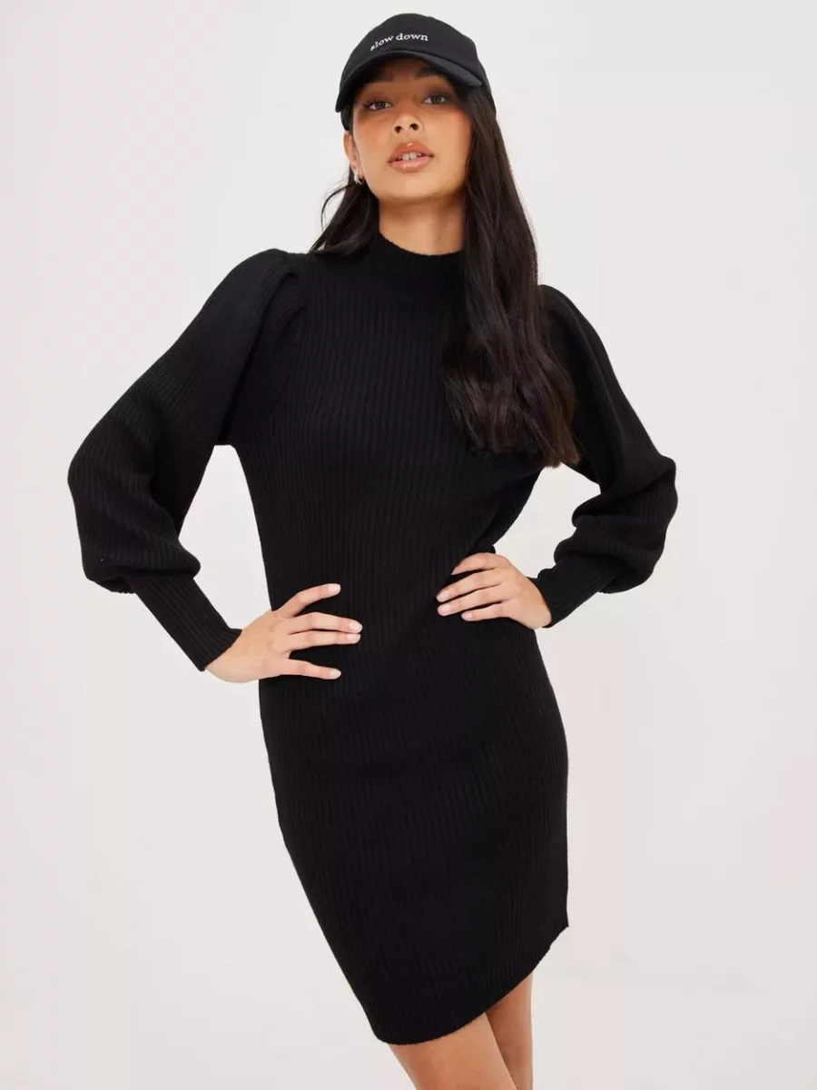 Only - Knitted Dress in Black for Woman from Nelly GOOFASH