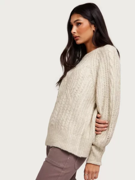 Only Knitted Sweater in Grey for Woman at Nelly GOOFASH