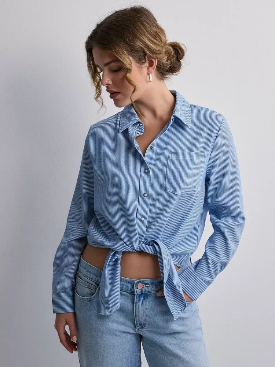 Only - Shirt Blue - Nelly - Women GOOFASH