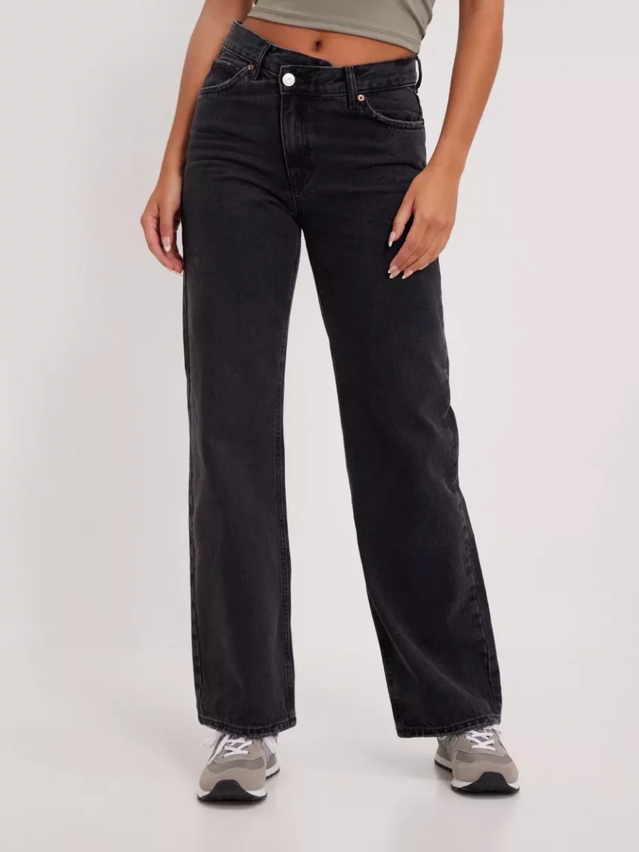 Only - Wide Leg Jeans - Black - Nelly - Woman GOOFASH
