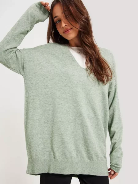 Only Women Green Knitted Sweater by Nelly GOOFASH