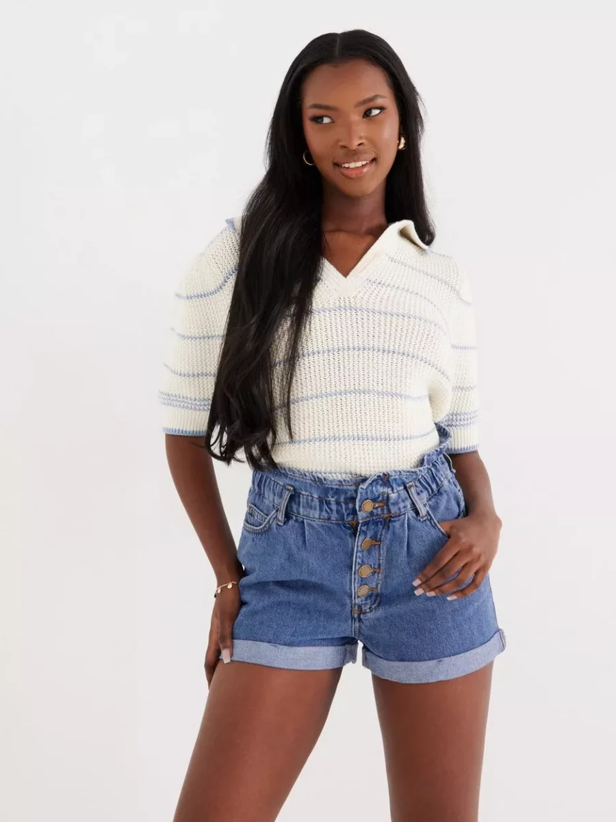 Only Womens Blue Jeans Shorts from Nelly GOOFASH