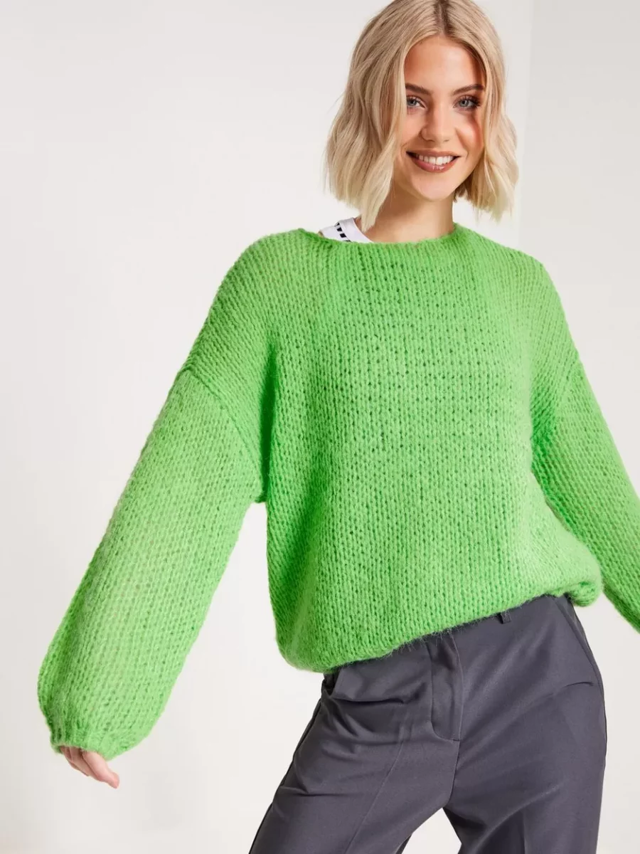 Only - Womens Knitted Sweater Green at Nelly GOOFASH