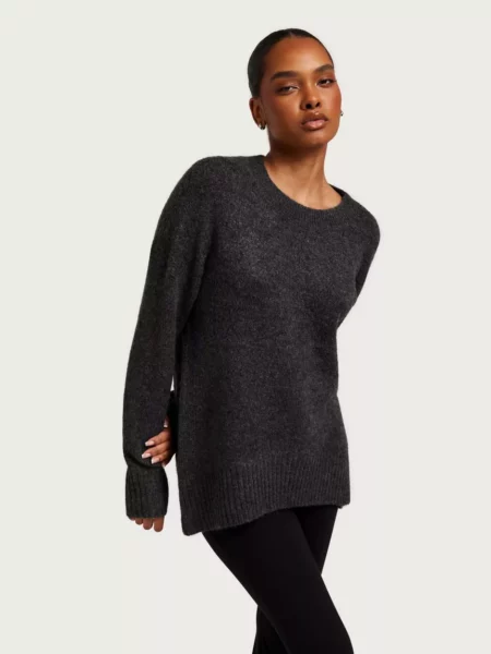 Only - Women's Knitted Sweater in Grey Nelly GOOFASH