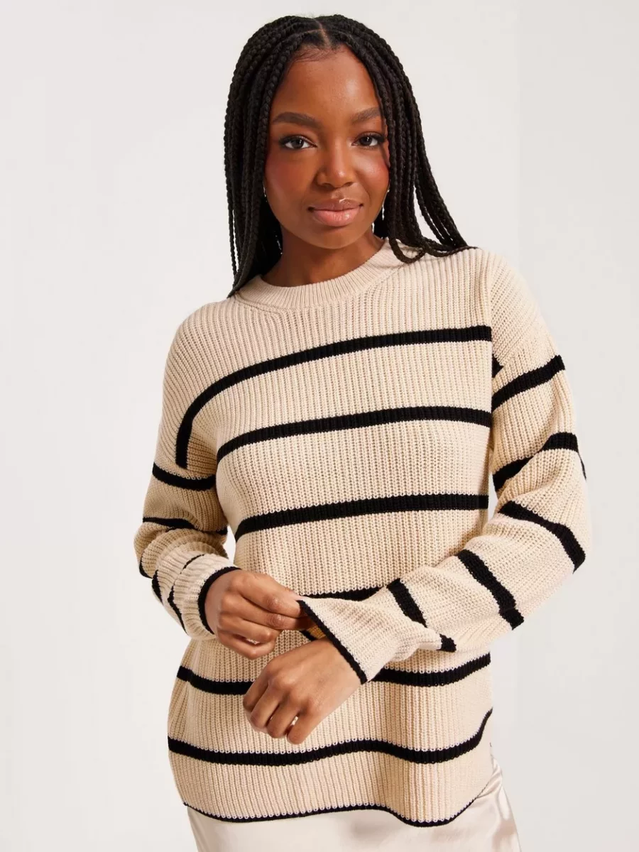Only - Womens Sweater - Striped - Nelly GOOFASH