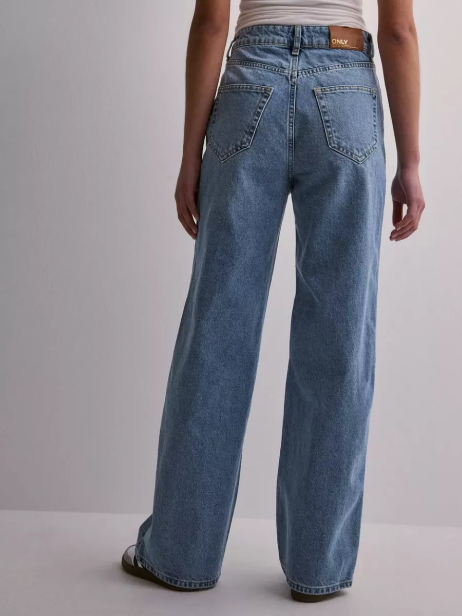 Only - Women's Wide Leg Jeans in Blue - Nelly GOOFASH