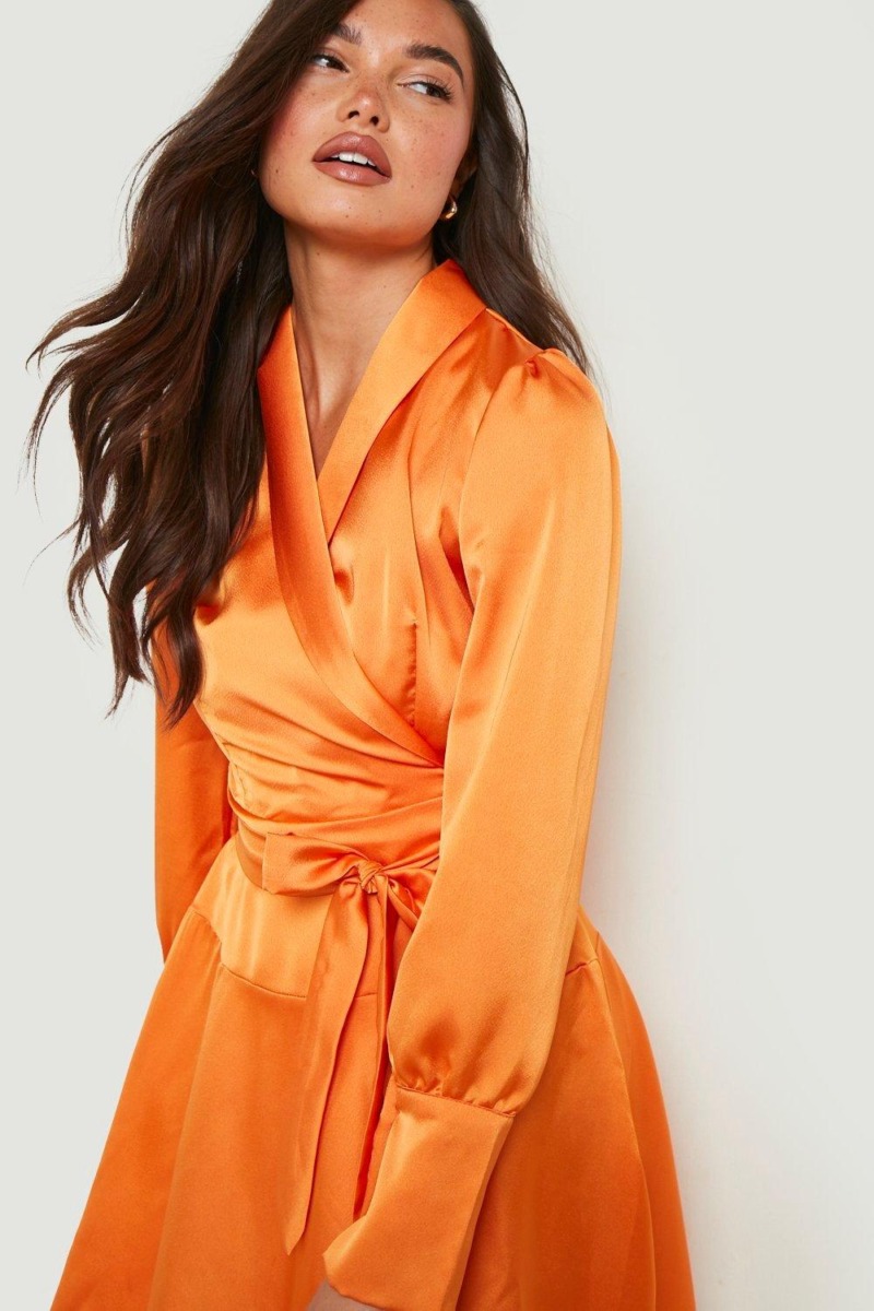 Orange Women's Mini Dress - Boohoo GOOFASH