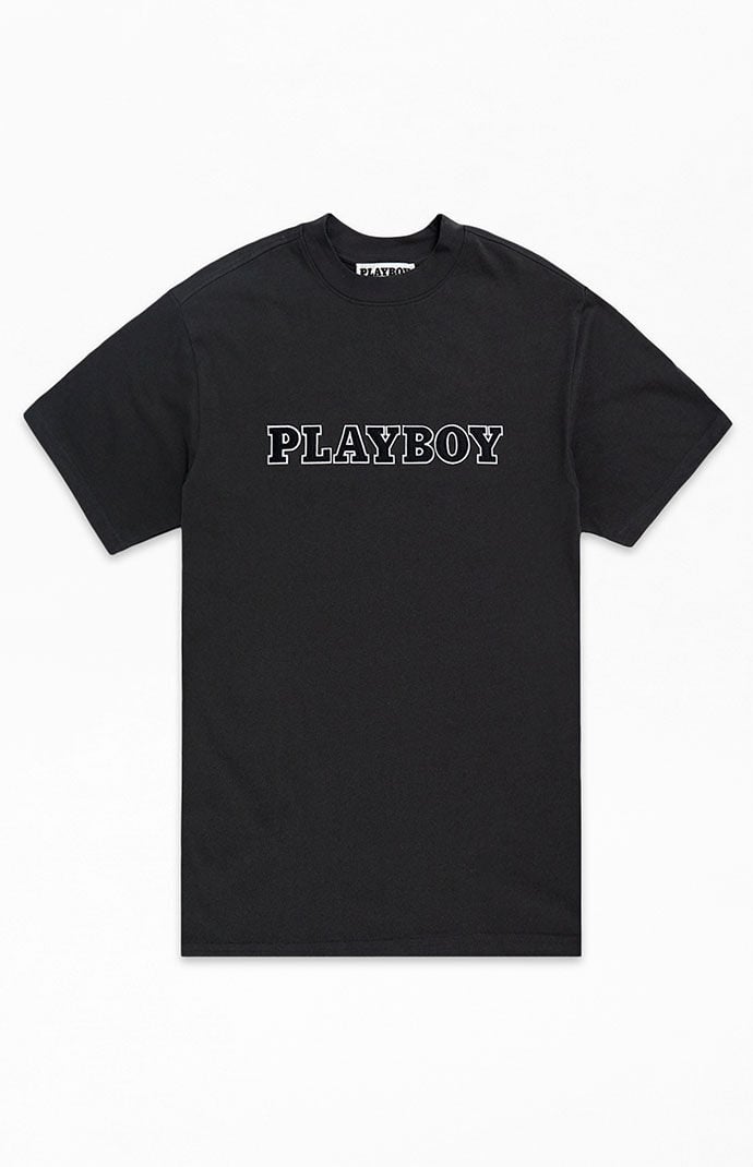 Pacsun - Black - T-Shirt - Playboy - Gents GOOFASH