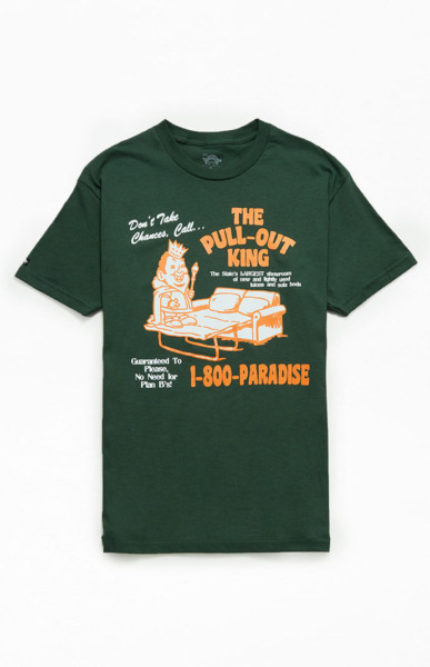 Pacsun - Green T-Shirt Made In Paradise GOOFASH