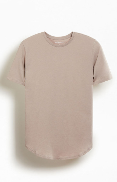 Pacsun Grey T-Shirt Ps Basics Gents GOOFASH