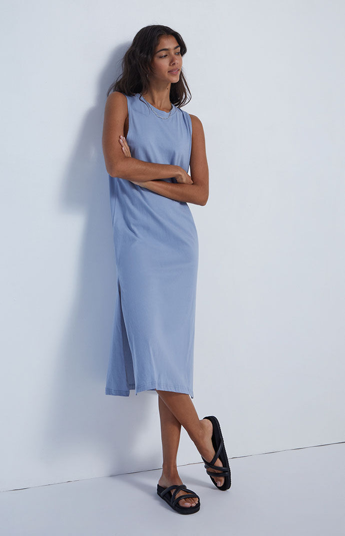 Pacsun Ladies Dress in Blue by Rvca GOOFASH