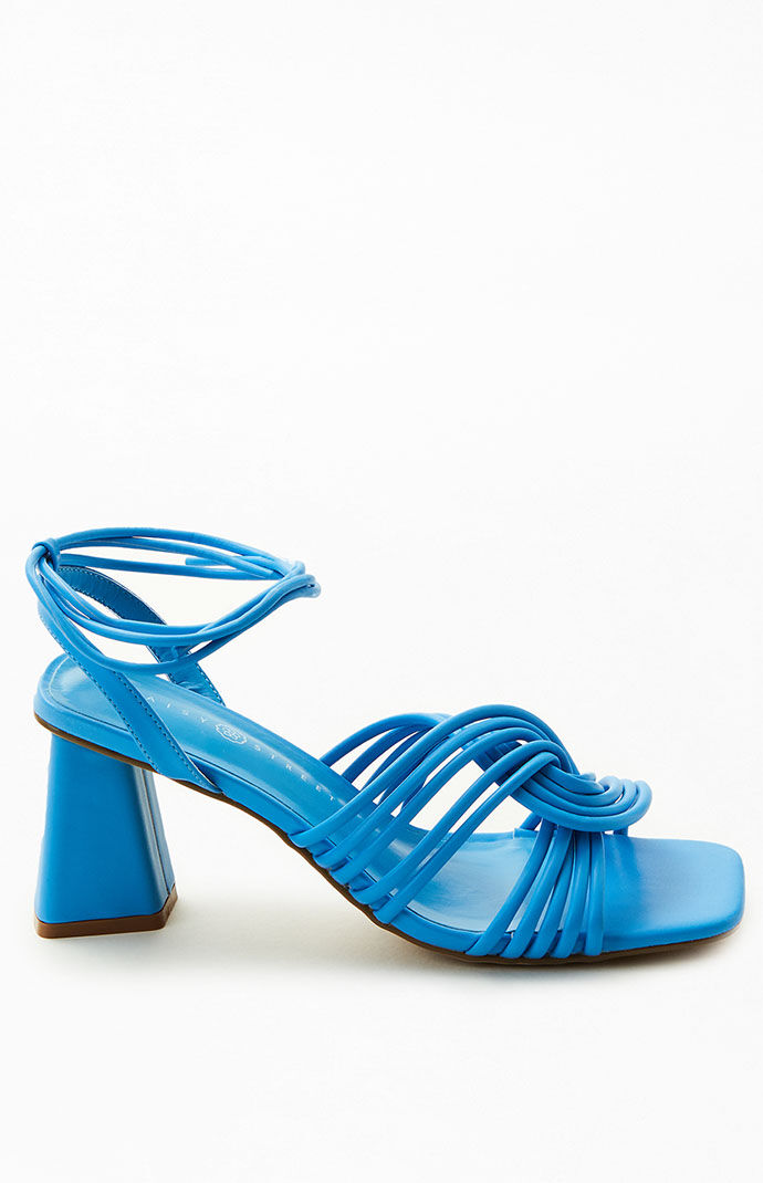 Pacsun - Ladies Heeled Sandals in Blue by Daisy Street GOOFASH